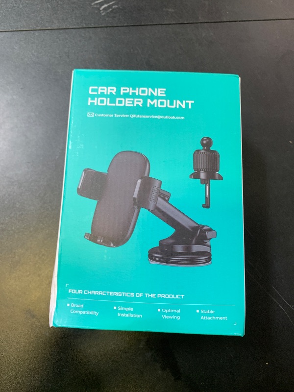 Photo 1 of Qifutan Car Phone Holder Mount Phone Mount for Car Windshield Dashboard Air Vent Universal Hands Free Automobile Cell Phone Holder Fit for iPhone Smartphone Carbon Fiber