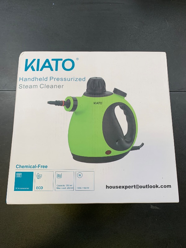 Photo 1 of Kiato Handheld Steam Cleaner, 10 in 1 Hand Held Steamer for Cleaning, Portable Pressurized Steamer for Home Use, Bathroom, Mini Steam Cleaners for Upholstery Furniture Sofa Couch Floor Tile Grout