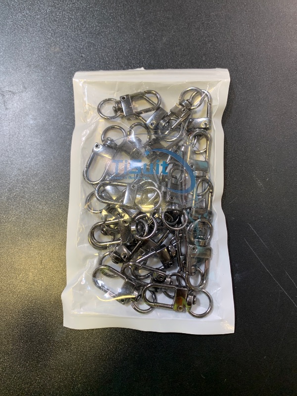 Photo 1 of 30pcs Metal Lobster Claw Clasps Swivel Lanyards Trigger Snap Hooks Strap for Jewelry Purse Making DIY Bags Keychain Key Rings Art Crafts (Gun Black)