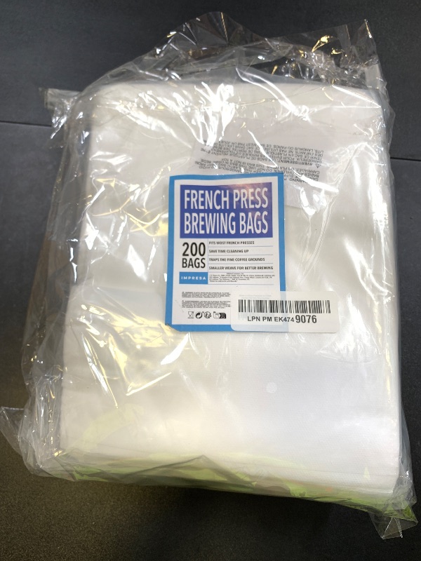 Photo 1 of IMPRESA No Mess French Press & Cold Brew Filter Bags – Disposable 200-Pack for Mason Jar, Tea & Coffee