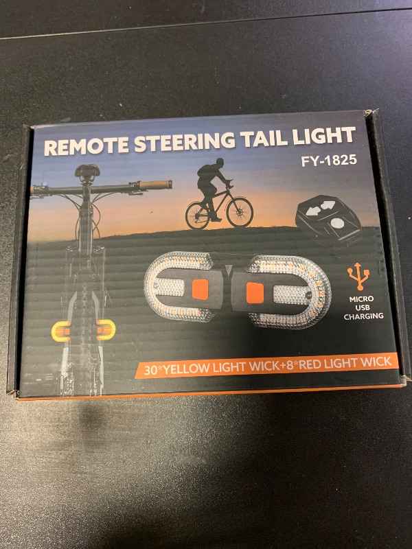Photo 1 of Bike Turn Signals, Bicycle Turn Signals Back with Wireless Remote Control, Rechargeable LED Rear Bike Light, IPX44 Waterproof Bike Safety Light for Night