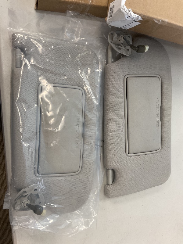 Photo 1 of Driver Left & Passenger Right Side Sun Visor Replacement Compatible with Nissan Altima 2013 2014 2015 2016 2017 2018 with Light Switch 96401-3TA2A Color Grey