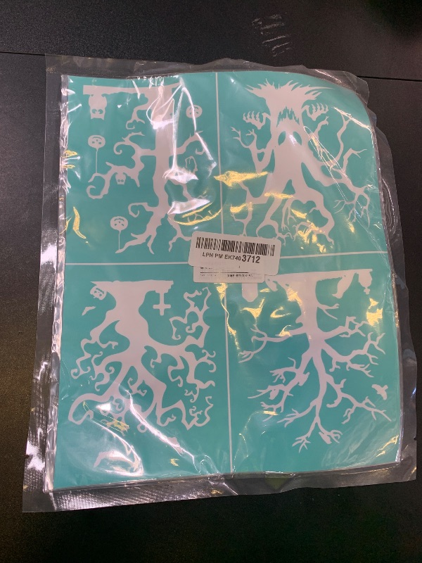Photo 1 of BEUNITONE Halloween Tree Silk Screen Stencils Self Adhesive Stencils Reusable Chalk Paint Halloween Stencil for DIY Craft Halloween Pumpkin Tree Pattern Mesh Transfer Stencil for DIY Halloween Decor