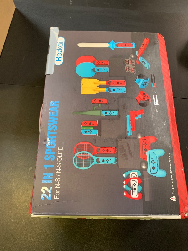 Photo 1 of Switch Sports Accessories Bundle - HOZKAII 22 in 1 Family Accessories Kit Pack for Nintendo Switch/OLED Sports Games with Charging Dock, Game Guns, Tennis Rackets, Golf Clubs, Wrist Bands & Leg Strap