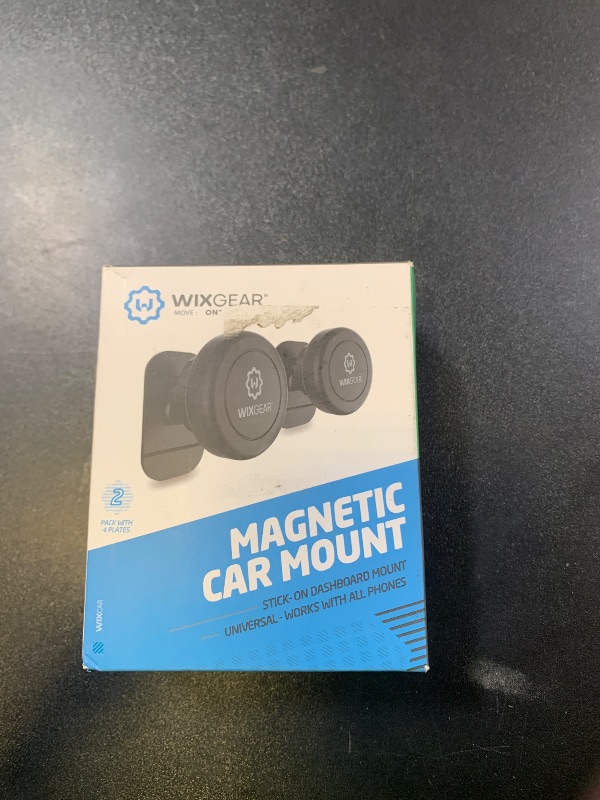 Photo 1 of WixGear Magnetic Car Mount [2-Pack] - Universal Stick-On Dashboard Magnetic Phone Holder for Car, Strong Magnet Mount for Cell Phones & Mini Tablets with Swift-Snap Technology
