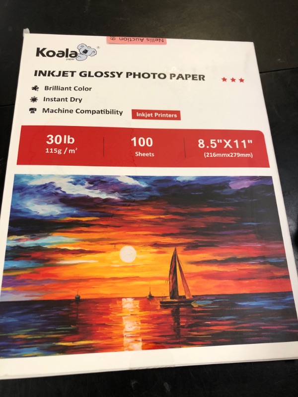 Photo 1 of Koala Glossy Thin Inkjet Paper 8.5x11 Inches 100 Sheets Compatible with Inkjet Printer Use DYE INK 115gsm