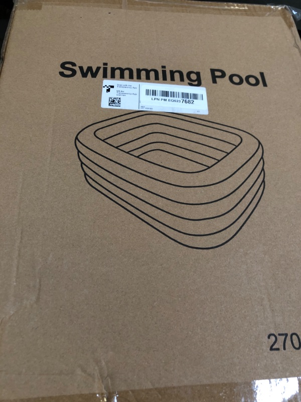 Photo 1 of Inflatable Swimming Pool, 70x55x29 inch Inflatable Pool, Family Pool, Summer Water Party, Kids, Outdoor, Garden, Backyard (A 70x55x29in)