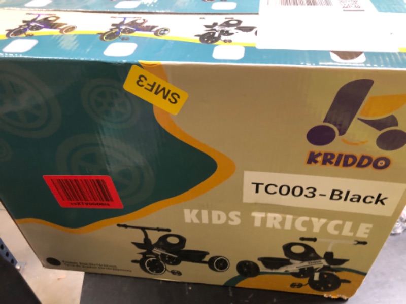 Photo 1 of KRIDDO Kids Tricycle for 2-5 Year Olds - Gift for Toddlers - Black