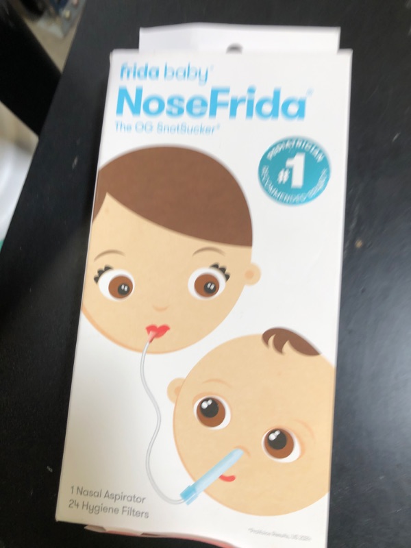 Photo 1 of Frida Baby NoseFrida SnotSucker for Baby, Nasal Aspirator for Baby, Nose Sucker Baby Nasal Aspirator for Baby, Congestion Relief with 24 Extra Hygiene Filters, FSA/HSA Eligible