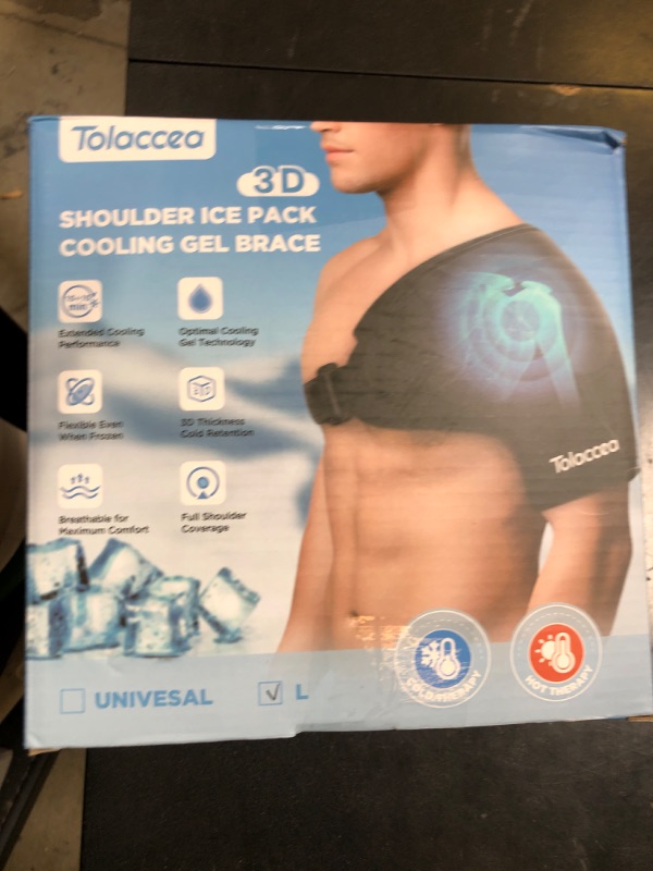 Photo 1 of Shoulder Ice Pack Wrap with Triple Coldfocus Expert Gel for Long-Lasting Rotator Cuff Cold Therapy, Shoulder ice Brace Rotator Cuff Cold Therapy for for Pain Relief, Post Recovery (Large)