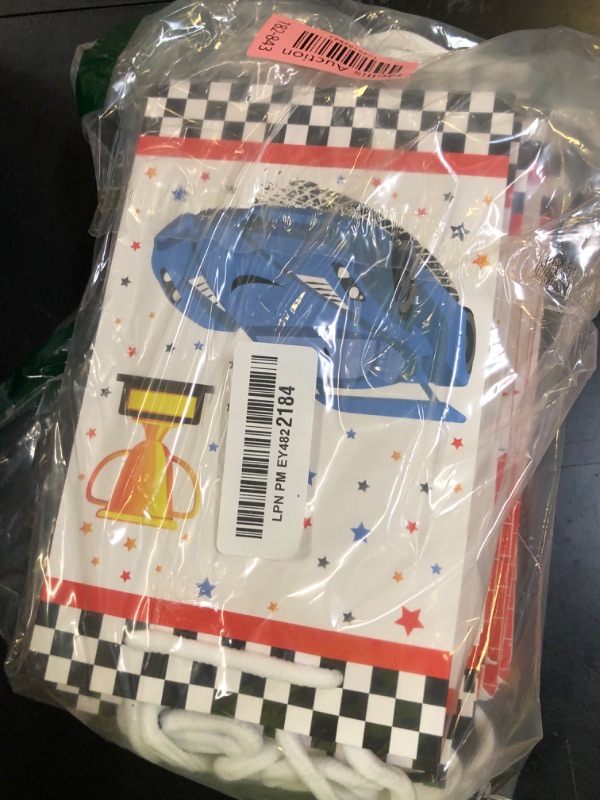 Photo 1 of WERNNSAI Racing Car Party Bags with Handles - 16 PCS Race Car Party Supplies for Candy Gifts Goodies Treats Boys Birthday Baby Shower Party Favors Tote Bags