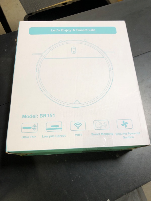 Photo 1 of Robot Vacuum and Mop Combo, 2 in 1 Mopping Robot Vacuum Cleaner with Schedule, Wi-Fi/Voice/App, Strong Suction, Easy of Use, Self-Charging Robotic Vacuum, Slim, Ideal for Hard Floor, Pet Hair, Carpet