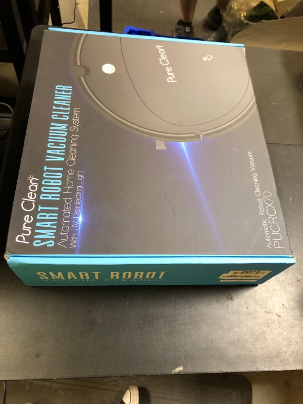 Photo 1 of SereneLife Robot Vacuum Cleaner - Self Charging Robo Vacuum Cleaner - 1200pa Suction, Self Path Navigation, 70 Min Run Time - Carpet Hardwood Linoleum Tile PUCRCX70