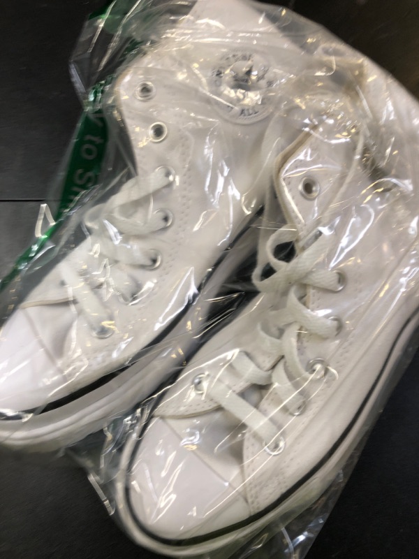 Photo 1 of Converse Boy's Chuck Taylor All Star Lugged Lift Platform Canvas (Big Kid), White/White/Black, 5