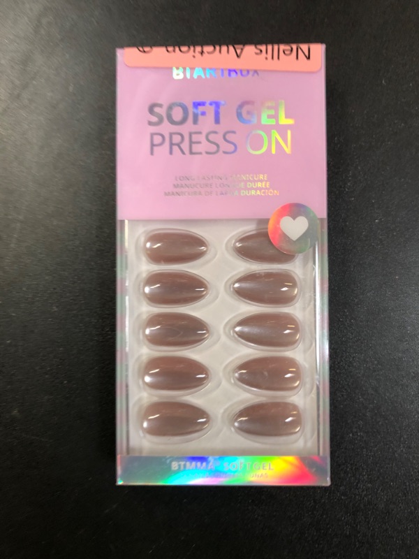 Photo 1 of Press On Nails Short - BTArtbox Almond Press On Nails, Opaque Reusable Stick On Nails, Fake Nail with Nail Glue in 16 Sizes - 30 Nail Kit, Falling Star Cat Eye