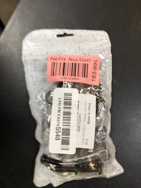 Photo 1 of YALOK Anti Theft License Plate Screws Kits- Rustproof Stainless Steel Car Tag Plate Mounting Hardware, M6 (1/4") Tamper Proof Fastener Nut, Caps Cover for Front Rear Frame Holder Mounting?Black-Set1?