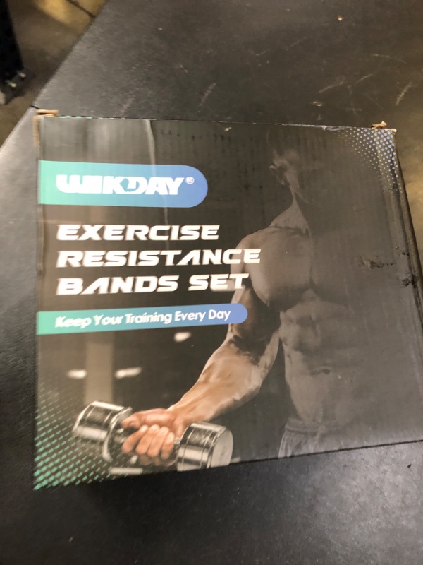 Photo 1 of WIKDAY Exercise Resistance Bands with Handles for Working Out, 150/200/250/300 Lbs Workout Bands Set with Door Anchor for Physical Therapy, Yoga, Pilates