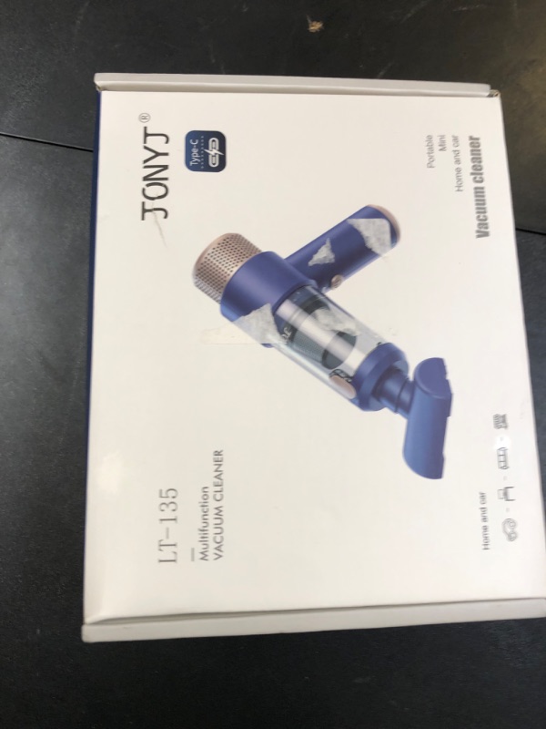 Photo 1 of JONYJ Handheld Car Vacuum Cleaner, 16000PA Hand Held Vacuum Portable Cordless, 2 in 1 Air Duster and Vacuum Cleaner with LED Light, Multi-Nozzles, 120W High Power Mini Vacuum for Home, Pet, Office