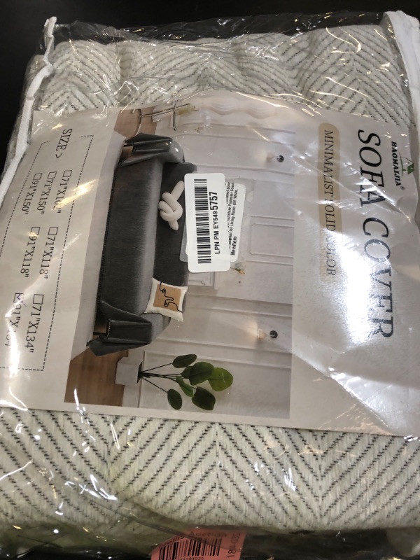 Photo 1 of HAOMAIJIA Non Slip Couch Cover Sofa Covers for 3 Cushion Couch Washable sectional Couch Covers for Dogs pet Furniture Protector Couch Cover Blanket for Living Room (Off White, 91"x134")