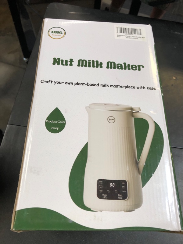 Photo 1 of Upgraded 20OZ Nut Milk Maker Machine - Multi-Functional Automatic Almond with 10 Blades, Plant-Based, Oat, Soy, and Dairy Free Beverages 12 Hours Timer/Auto-clean/Room Temp/Keep Warm/Boil, White