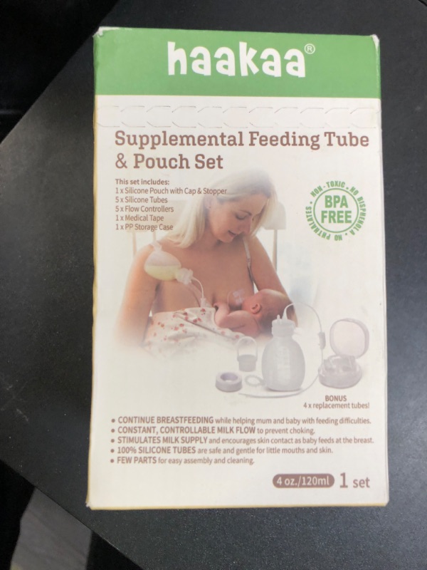 Photo 1 of haakaa Supplemental Feeding Tube & Pouch Set,Baby Supplemental Nursing System,SNS Breastfeeding System,Food Grade Silicone
