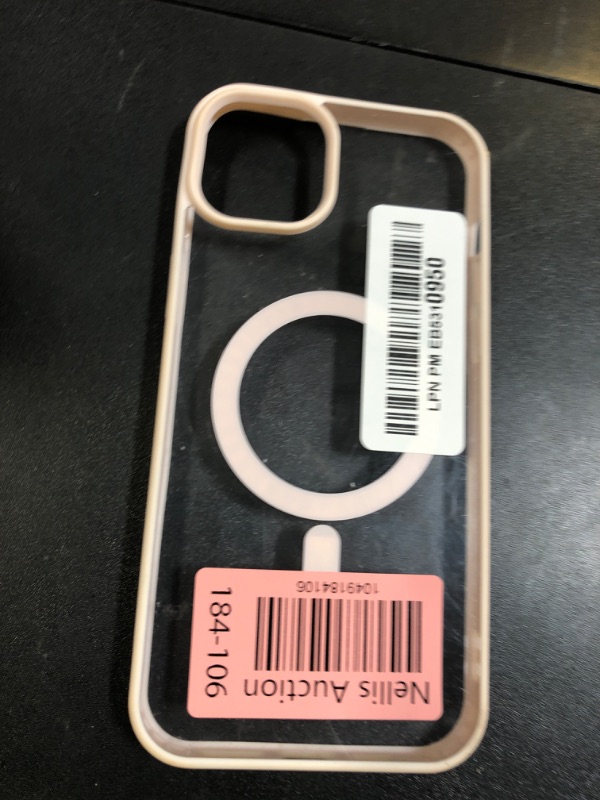 Photo 1 of LoeoeL for iPhone 15 Plus Case Clear Mag Safe, Ultra Thin Slim Cover Magnetic Compatible with Magsafe Phone Case for Women Men Girl, Cute Soft TPU Silicone & Transparent Hard Plastic, Light Pink