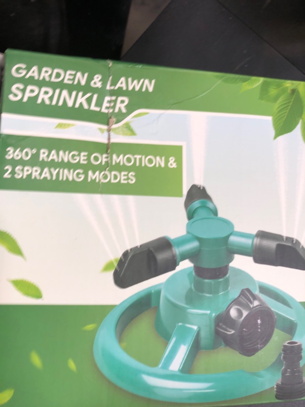 Photo 1 of Garden Sprinkler, Adjustable 360 Degree Rotation Lawn Sprinkler, Large Area Coverage, Multipurpose Yard Sprinklers for Plant Irrigation and Kids Playing