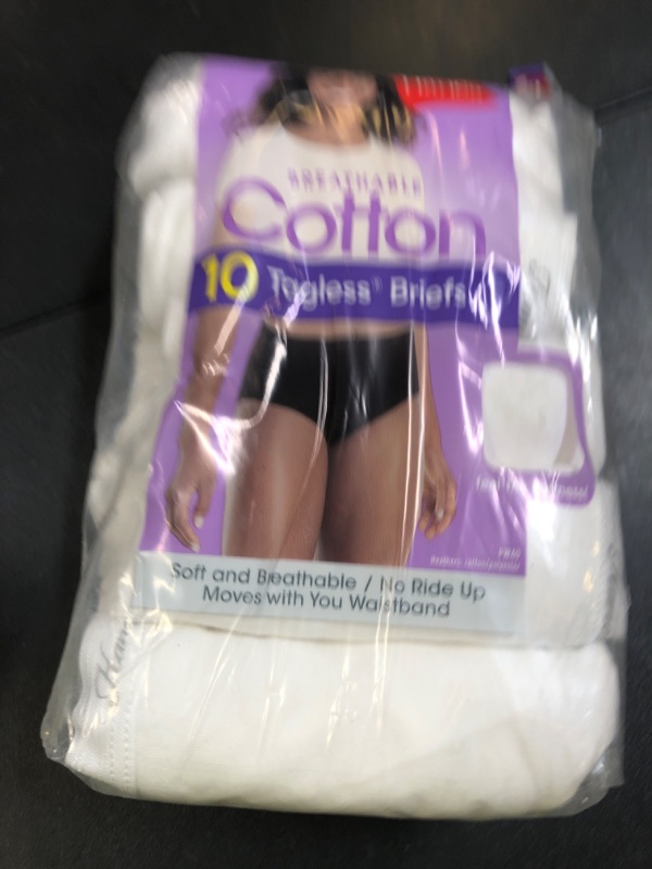 Photo 1 of Hanes womens Cotton briefs underwear, 10 Pack - Brief White, 6 US