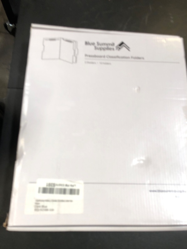 Photo 1 of 10 Blue Classification Folders with Dividers - Employee Personnel File Folders – 2'' Tyvek with Two Prong File Folders for Medical, Law Files - Pressboard Classification Folders 2 Dividers Letter Size