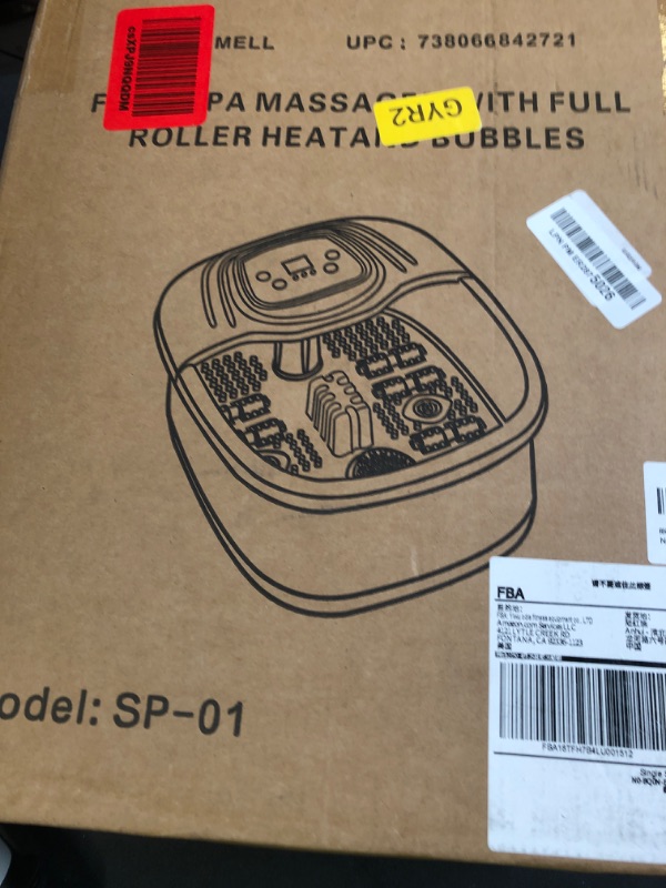 Photo 1 of RIGHTMELL Foot Spa Bath Massager with Heat, Epsom Salt,Bubbles, Vibration and Red Light, Tub for Stress Relief,Foot Soaker, Birthday Gifts for Mom Dad Women Men Her Him