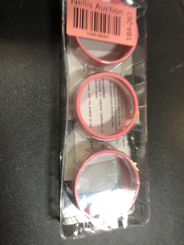 Photo 1 of Audio Air Conditioning Button Cover Decoration Twist Switch Ring Trim for Jeep Wrangler JK JKU Patriot 2011-2018, Compass 11-16, Liberty 08-12, Dodge Challenger 08-14 Interior Accessories Pink 3PCS