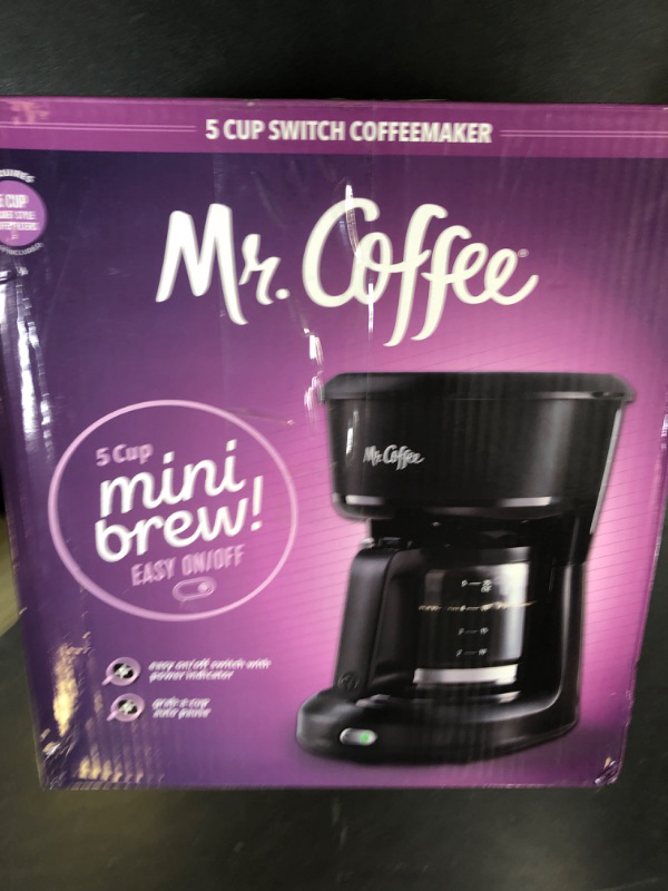Photo 1 of Mr. Coffee® 5-Cup Mini Brew Switch Coffee Maker, Black