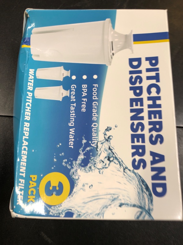 Photo 1 of Improvedhand Water Filter Replacement Compatible with Brita Water Pitchers and Dispensers OB03, Classic 35557, Mavea 107007 and More, Pack of 3