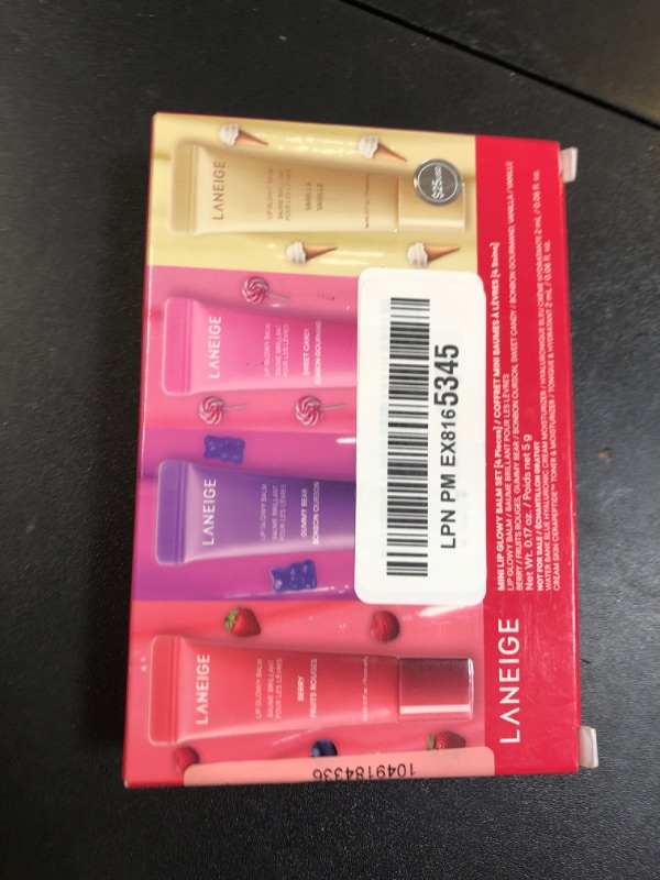 Photo 1 of LANEIGE Mini Lip Glowy Balm Set: Travel-Sized Sheer Tinted Lip Balms with Shea & Murumur Butter for Hydrated & Glossy Lips