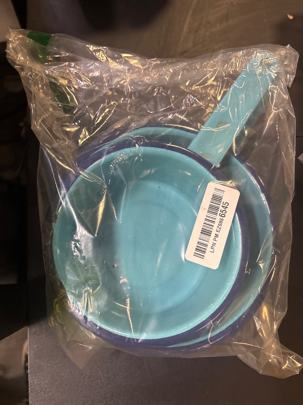 Photo 1 of Granite Ware Saucepan Set, 1 Quart & 2 Quart - Enamel on Steel Non-Stick Cookware, Durable & Antibacterial Porcelain Finish - Versatile for Indoor & Outdoor Cooking (Turquoise Blue)