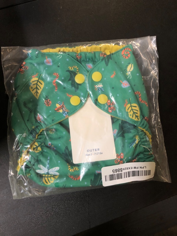 Photo 1 of Esembly Cloth Diaper Cover - Reusable Swim Diaper, Waterproof, Breathable - Adjustable Outer Layer Over Absorbent Inner for Blowout Protection - Outer Crawlers, Size 1 (7-17lbs)