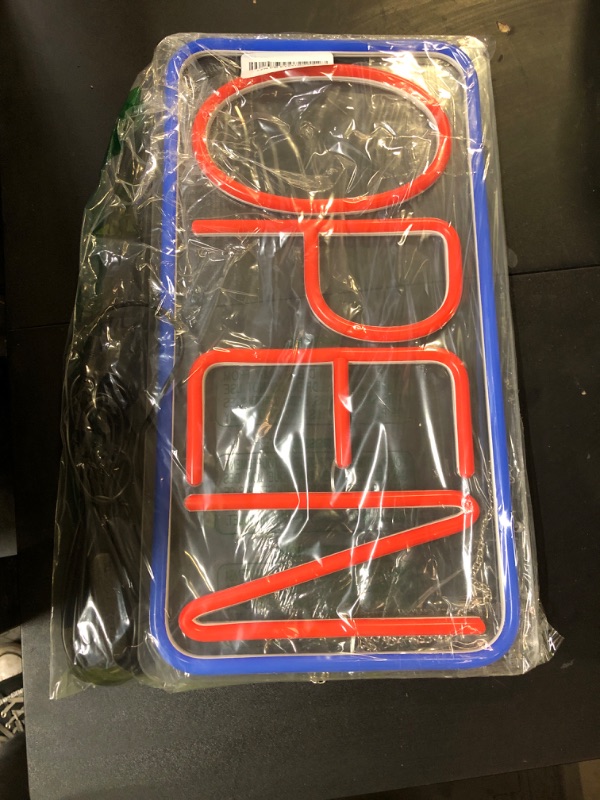 Photo 1 of 16.5" X 9" Led Neon Open Signs for Business Ultra Bright Plug In Electric Light Up Open Signs with ON/OFF Switch and 12V/2A AC Adapter for Storefront Window Bar Salon Coffee Stores (Horizontal)