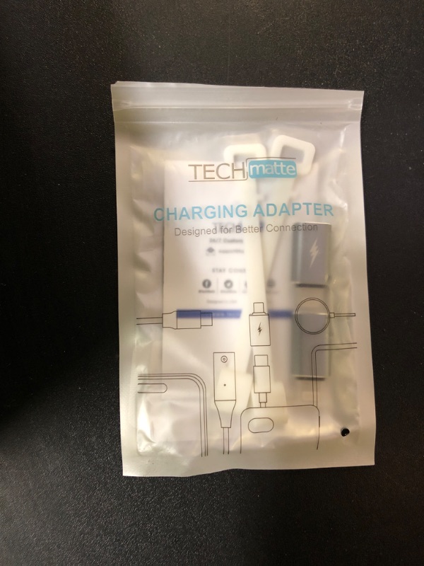 Photo 1 of TechMatte Female USB C to Male Lightning Adapter 2 Pack 2.2A Charging Data Transfer, Compatible with iPhone 14, 13, 12, 11 Xs iPad iPod AirPods, Not for Audio Headphones/OTG Firewire Anti-Lost, Grey