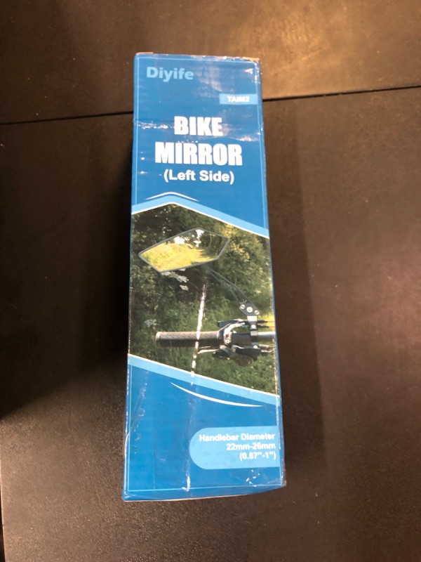 Photo 1 of Diyife Bike Mirror, HD Wide Angle Large Handlebar Rearview Mirror, Blast-Resistant 360°Adjustable Bicycle Rear View Mirror Accessories for Mountain Road Bike Moto (Left)
