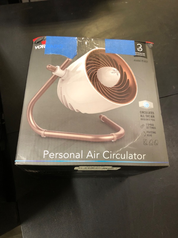 Photo 1 of Vornado Pivot Personal Air Circulator Fan, 6-inch, Quiet Portable Travel Fan, 3 Speeds, Copper