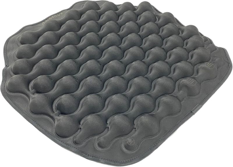 Photo 1 of 3D Inflatable Car Seat Cushion, Black, 7.32 x 16.53 x 0.99 inches, Weighing 0.69 pounds, Maximum Capacity is 200kg
