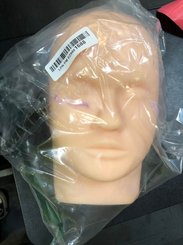 Photo 1 of Embagol Lash Mannequin Head for Eyelash Extensions with 2 Layers Replaced Eyelids Double Layer Replacement Eyelids for Lash Practicing and Training Lash Supplies (1 Head +3 Pairs Eyelids)