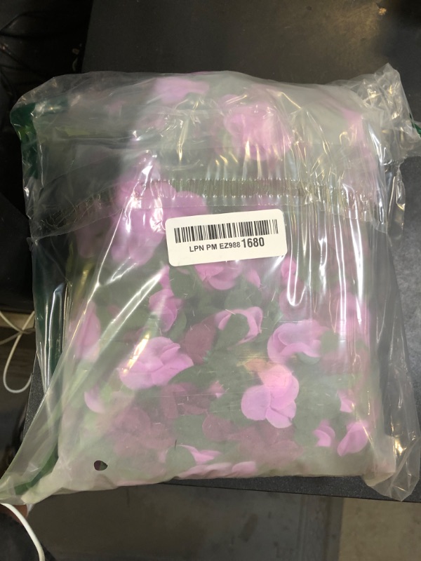 Photo 1 of KHOYIME 9 Pack 72 FT Artificial Flower Garland, Fake Purple Roses Vines Silk Flowers Faux Plastic Outdoor Hanging Floral Ivy Garland Decoration for Wedding Arch Bedroom Home Wall Backdrop Room Decor