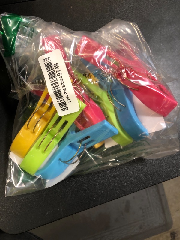 Photo 1 of Danmu Beach Towel Clips, Beach Clips, Towel Clips for Beach Chairs Cruise, Heavy Duty Clothes Pins-Keep Your Towel from Blowing Away, Beach Accessories for Vacation Must Haves (Multicolor-8pcs)