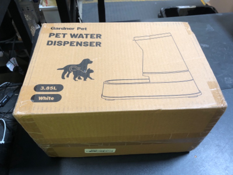 Photo 1 of Gardner Pet Automatic Dog Water Dispenser Gravity Stainless Steel Water Waterer Feeder, 100% BPA-Free Large Capacity Water Feeding Bowls for Medium & Large-Sized Dogs Cats Other Pets -(1 Gallon)