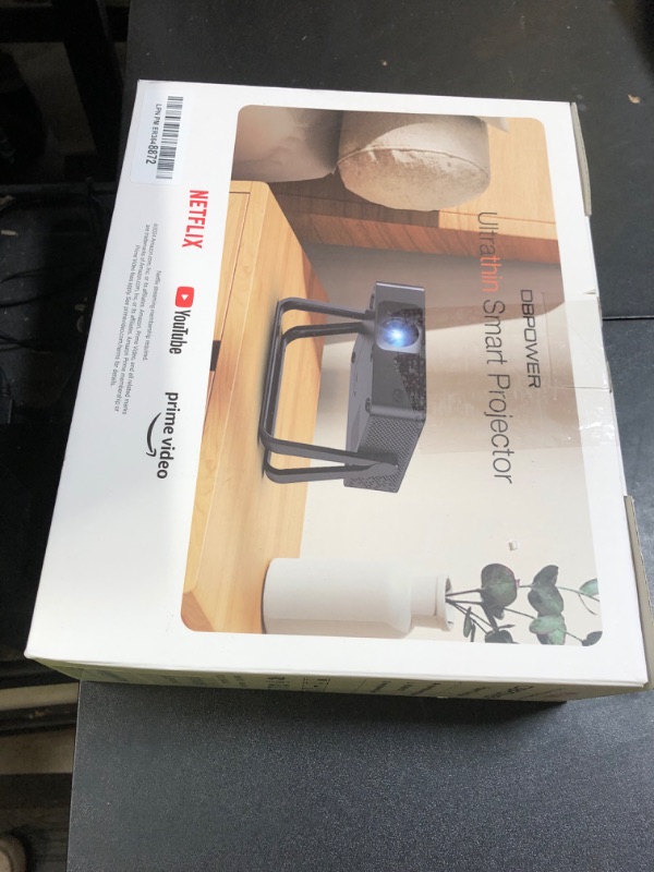 Photo 1 of [Ultra-Slim 1.97"| Netflix Licensed | AI Auto Focus | 360° Stand] Smart Mini Projector with WiFi 6 & Bluetooth, Built-in Netflix/YouTube/Disney+/Hulu, DBPOWER N5 Movie Projector for Bedroom (Black)