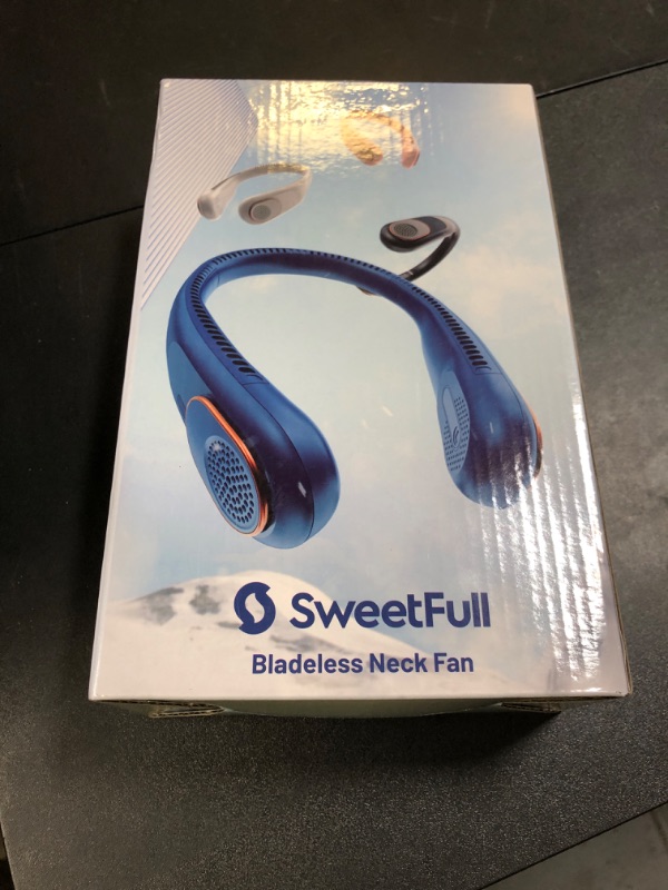 Photo 1 of SWEETFULL Portable Neck Fan 360° Cooling Bladeless Personal Fan | No Hair Twisting - 4000mAh USB Rechargeable Wearable Fan for Travel, Birthday Gifts for Men, Women, Mom, and Dad