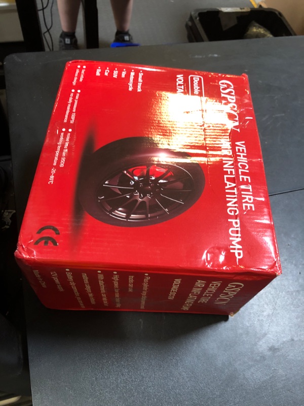 Photo 1 of GSPSCN Silver Tire Inflator Heavy Duty Double Cylinders with Portable Bag- Car Accessories?Metal 12V Air Compressor Pump 150PSI with Adapter for Car, Truck, SUV Tires, Dinghy, Air Bed etc