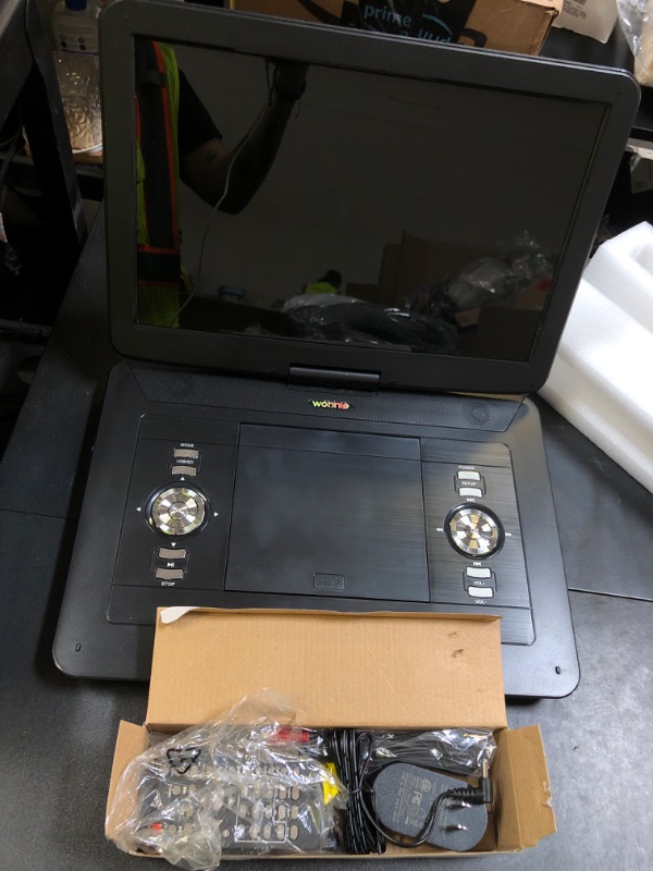 Photo 1 of WONNIE 17.9" Large Portable DVD/CD Player with 6 Hrs 5000mAH Rechargeable Battery, 15.4" Swivel Screen, 1366x768 HD LCD TFT, All Regions, Support USB/SD Card/Sync TV, High Volume Speaker