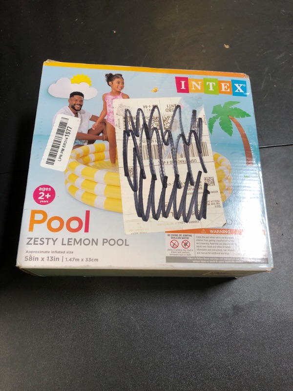 Photo 1 of Intex Zesty Lemon Pool, Inflated Size: 1.47m x 33cm (58432NP)